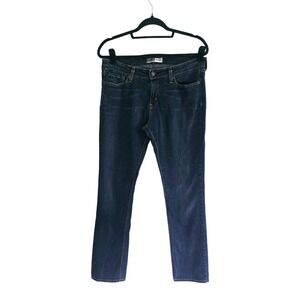 Signature‎ Levi Strauss Jeans Women's 14 Blue Mid Rise Straight Stretch Denim